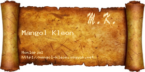 Mangol Kleon névjegykártya